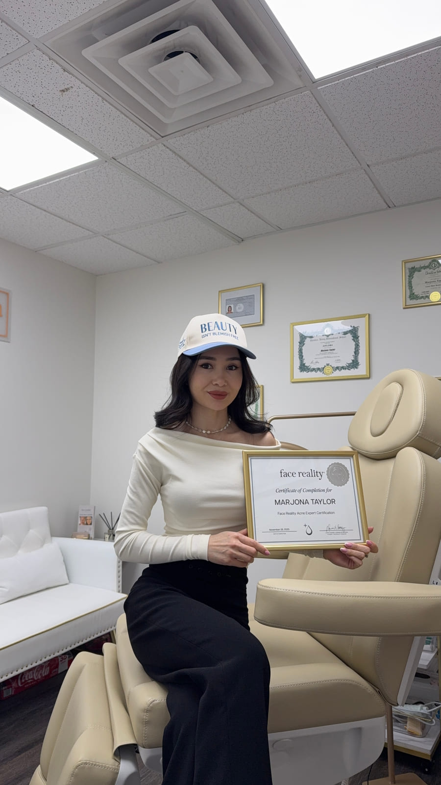 Face Reality clinical skincare products in the treatment room